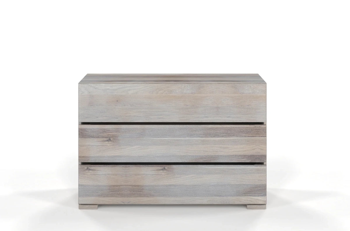 SANDEMO Oak 3 Drawer Chest 120CM
