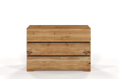 SANDEMO Oak 3 Drawer Chest 120CM