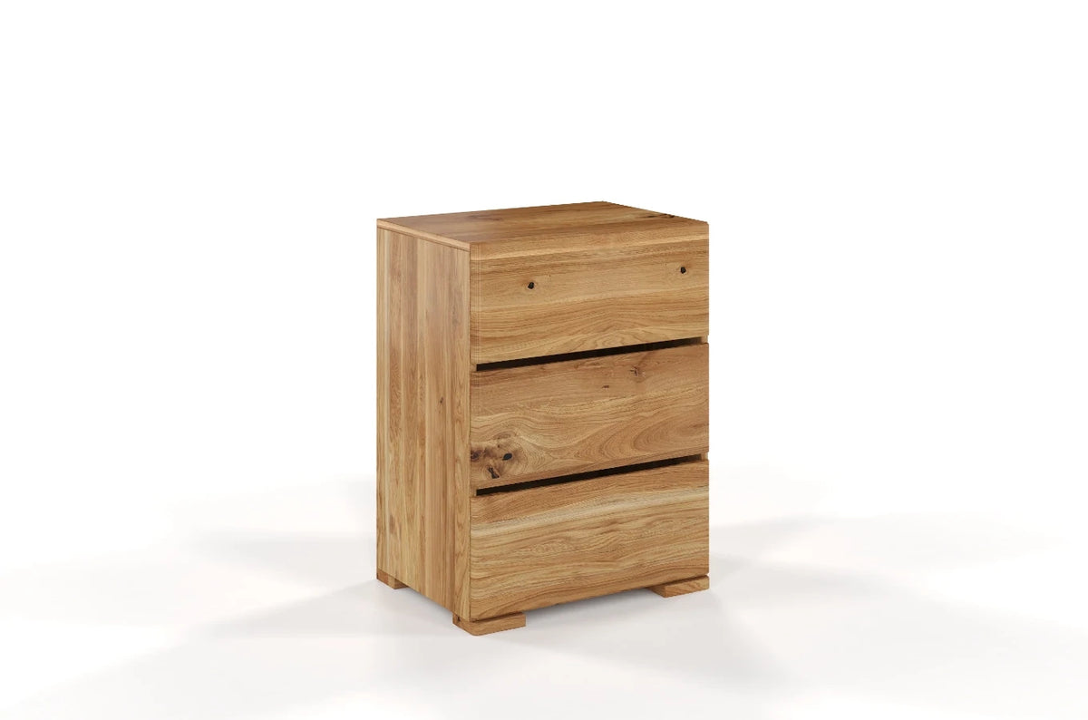 SANDEMO Oak 3 Drawer Chest 60CM