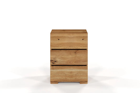 SANDEMO Oak 3 Drawer Chest 60CM