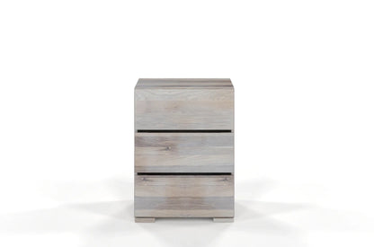 SANDEMO Oak 3 Drawer Chest 60CM
