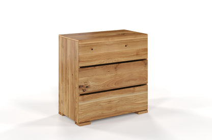 SANDEMO Oak 3 Drawer Chest 80CM