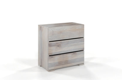 SANDEMO Oak 3 Drawer Chest 80CM