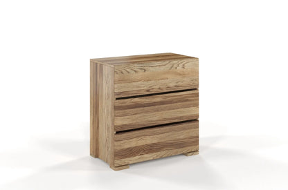 SANDEMO Oak 3 Drawer Chest 80CM