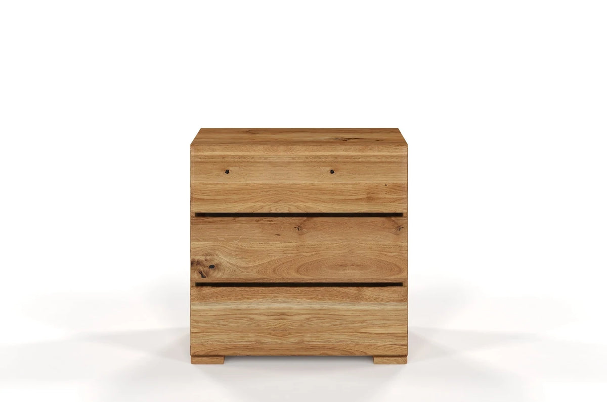 SANDEMO Oak 3 Drawer Chest 80CM