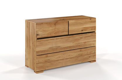 SANDEMO Oak 4 Drawer Chest 120CM (2+2)