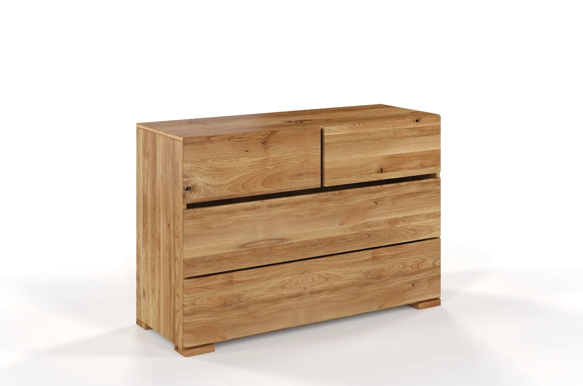 SANDEMO Oak 4 Drawer Chest 120CM (2+2)