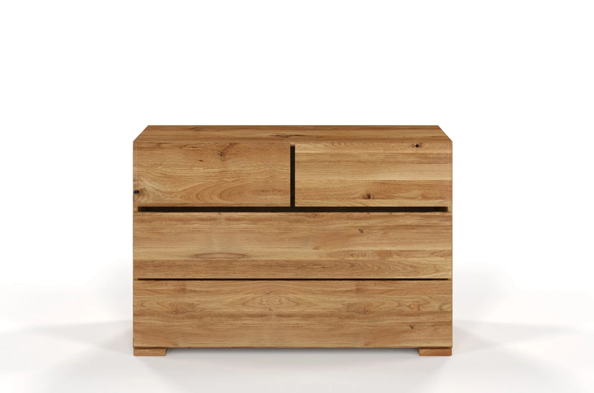 SANDEMO Oak 4 Drawer Chest 120CM (2+2)