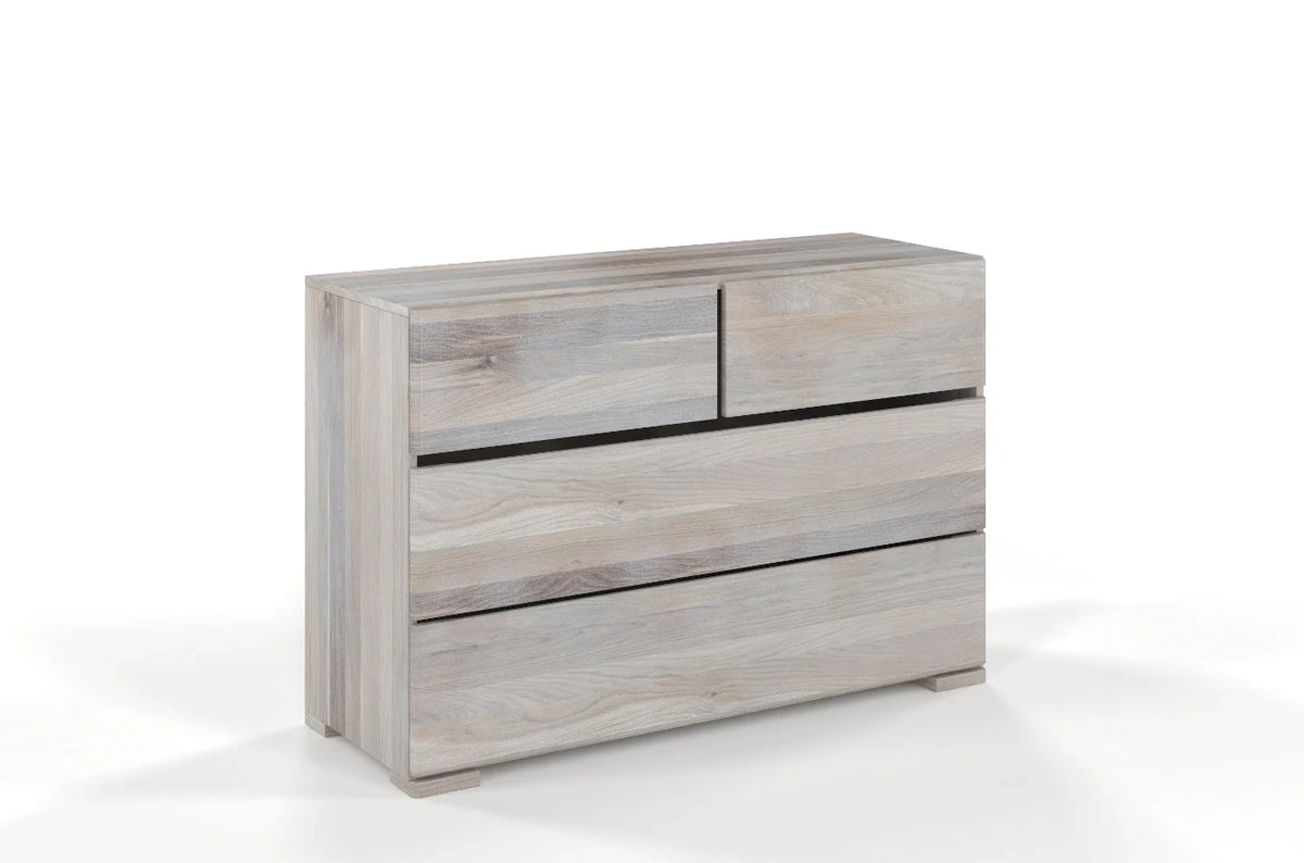 SANDEMO Oak 4 Drawer Chest 120CM (2+2)