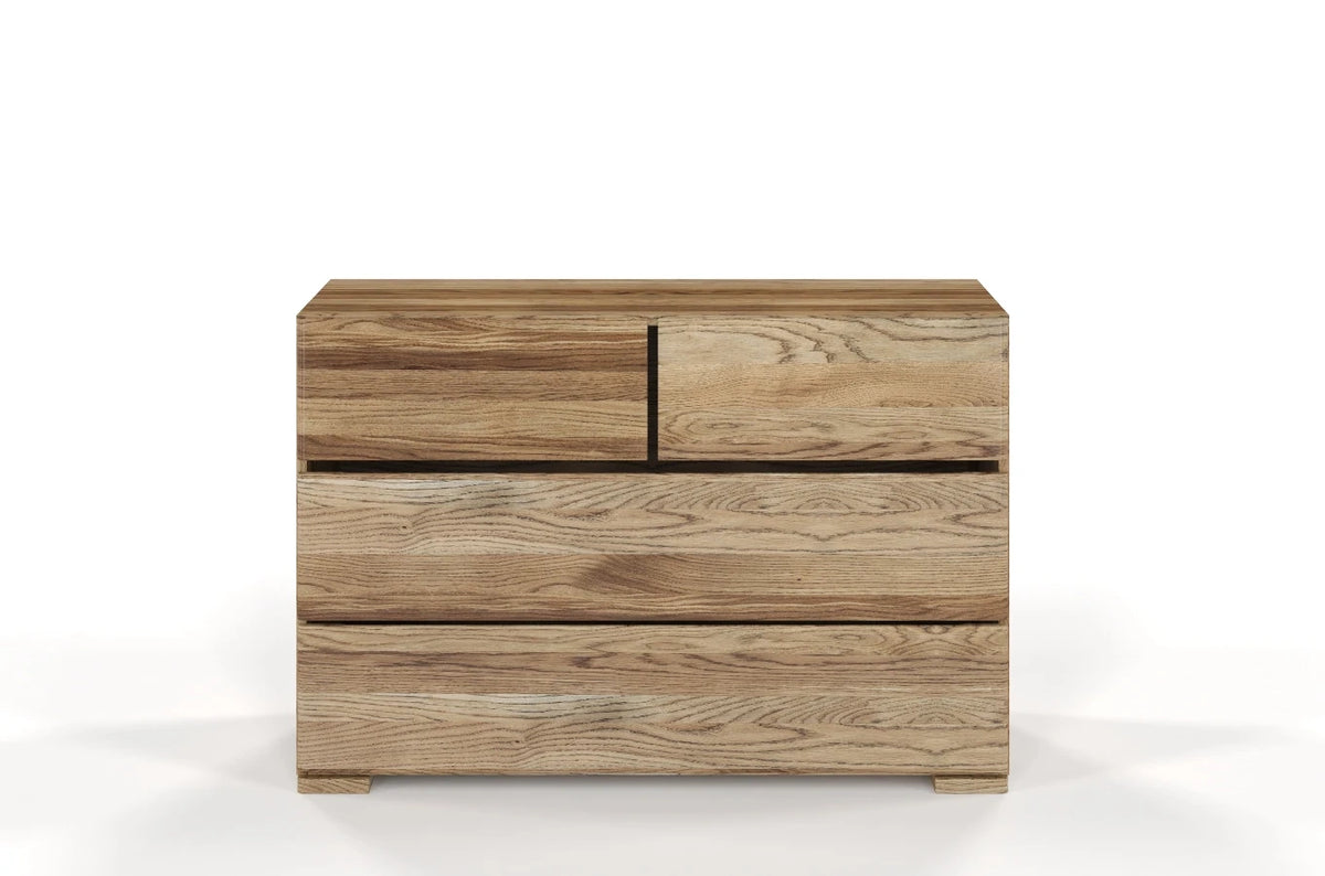 SANDEMO Oak 4 Drawer Chest 120CM (2+2)