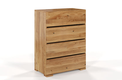 SANDEMO Oak 4 Drawer Chest 80CM