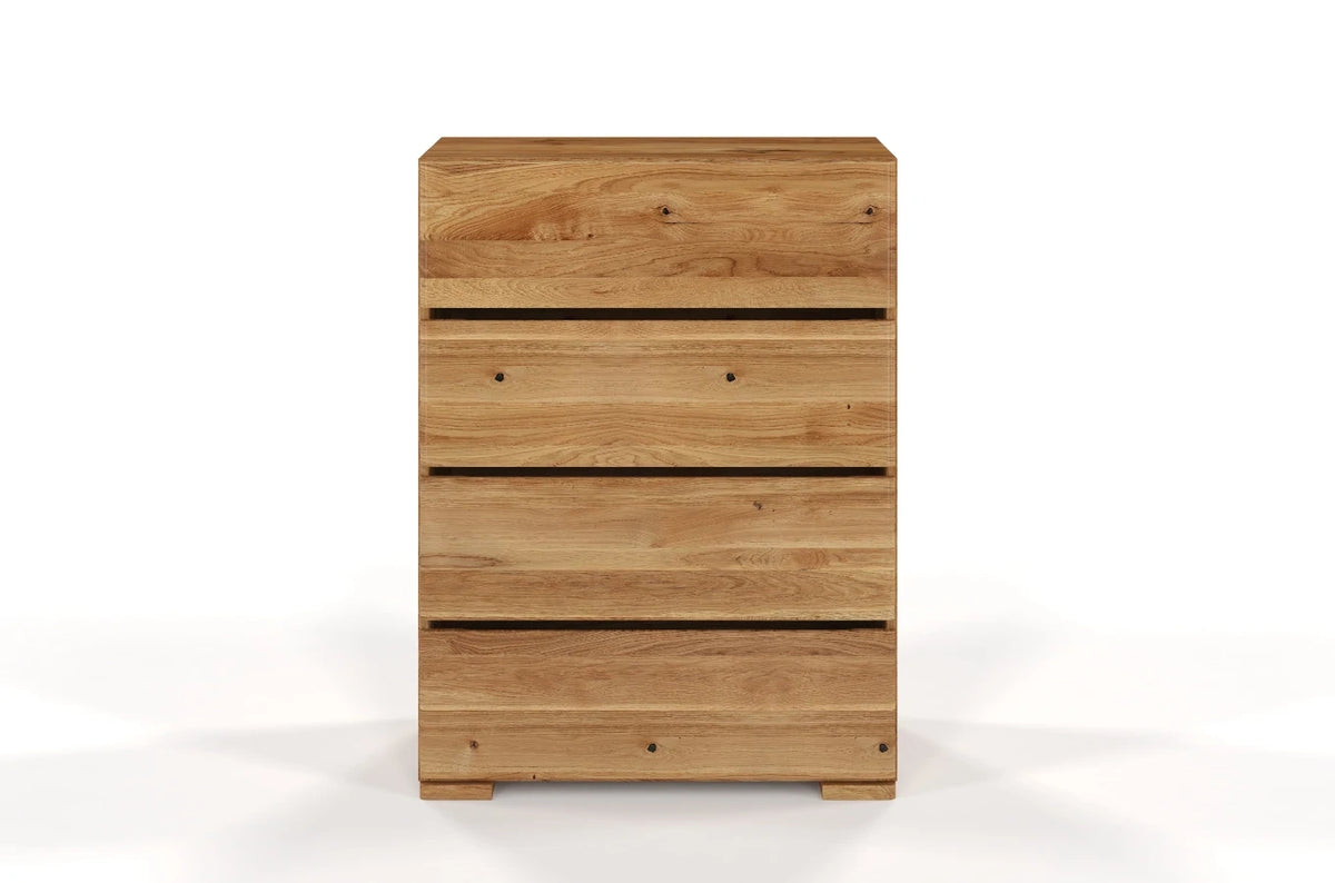 SANDEMO Oak 4 Drawer Chest 80CM