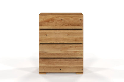 SANDEMO Oak 4 Drawer Chest 80CM