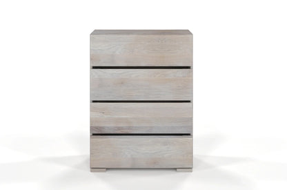 SANDEMO Oak 4 Drawer Chest 80CM
