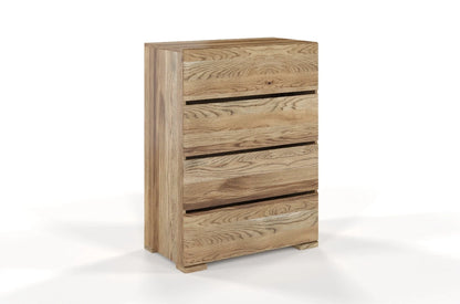 SANDEMO Oak 4 Drawer Chest 80CM