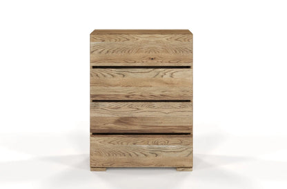 SANDEMO Oak 4 Drawer Chest 80CM