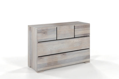 SANDEMO Oak 5 Drawer Chest 120CM (3+2)