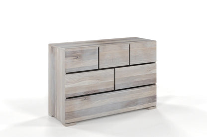 SANDEMO Oak 6 Drawer Chest 120CM (3+2+1)