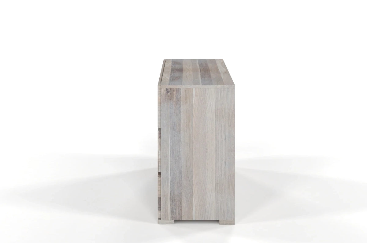 SANDEMO Oak 6 Drawer Chest 120CM (3+2+1)