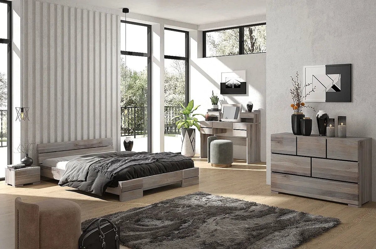 SANDEMO Oak Bedside Cabinet with 1 Drawer