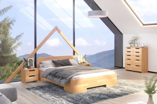 SPECTRUM Beech Maxi 220CM Long Bed with Storage