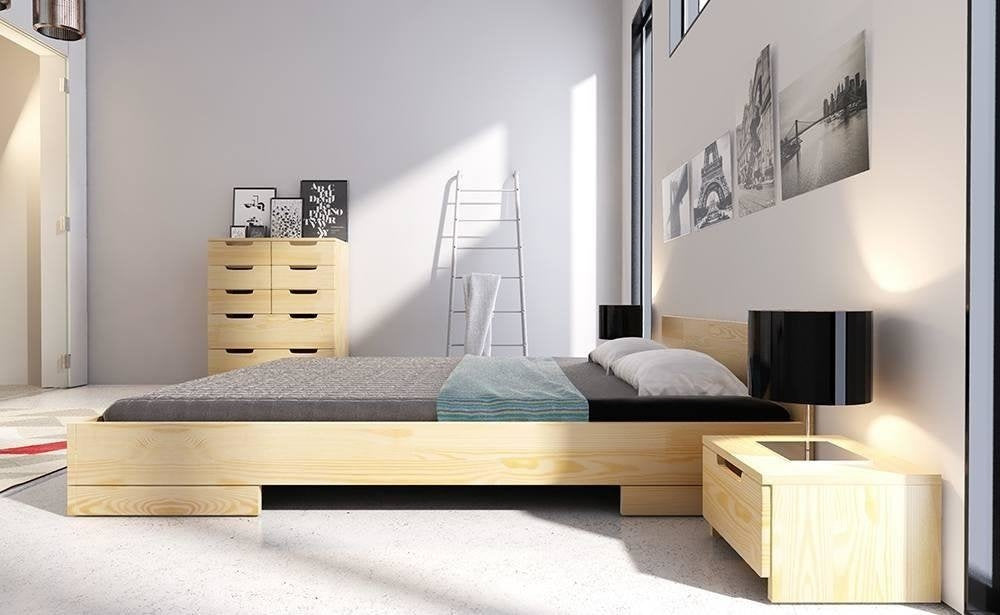 SPECTRUM Pine Low Bedside Cabinet