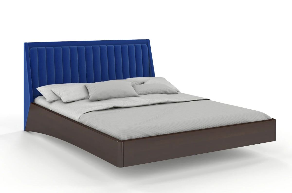 ULF Beech Floating Bed with Upholstered Headboard