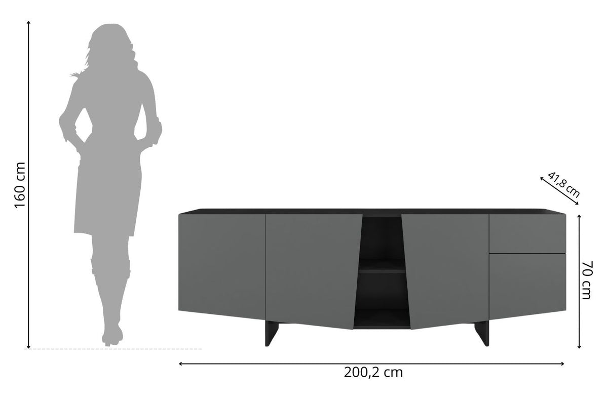 WING Grey Chest 200CM