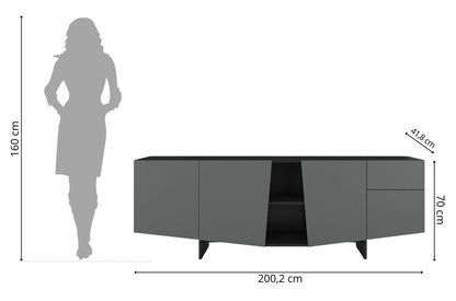 WING Grey Chest 200CM