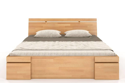 SPARTA Beech Maxi Bed with 4 Drawers