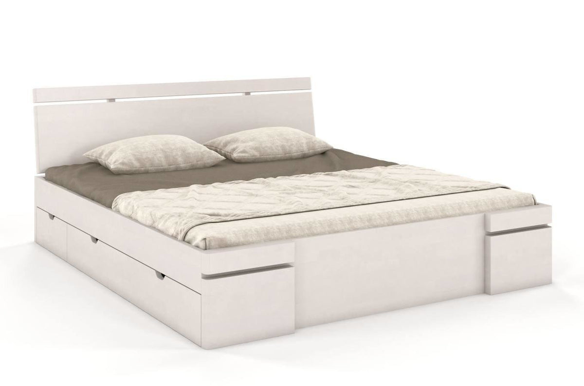 SPARTA Beech Maxi Bed with 4 Drawers