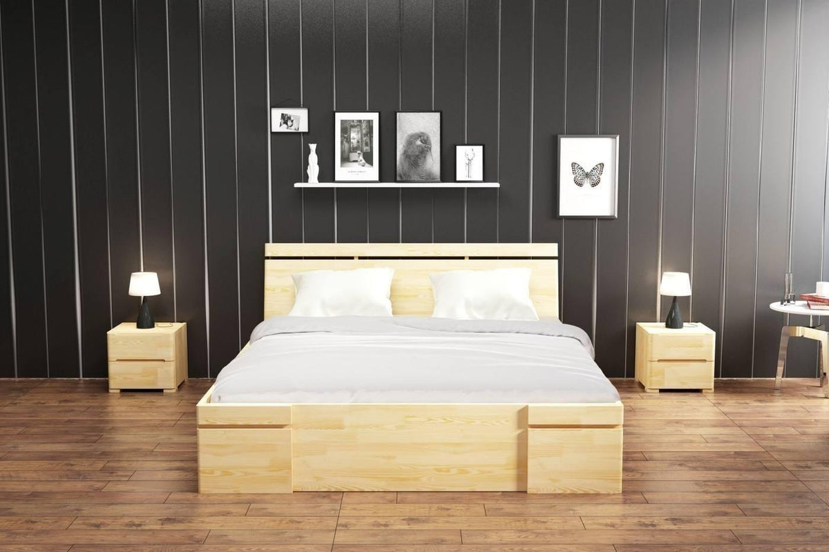 SPARTA Pine Maxi Bed with 4 Drawers
