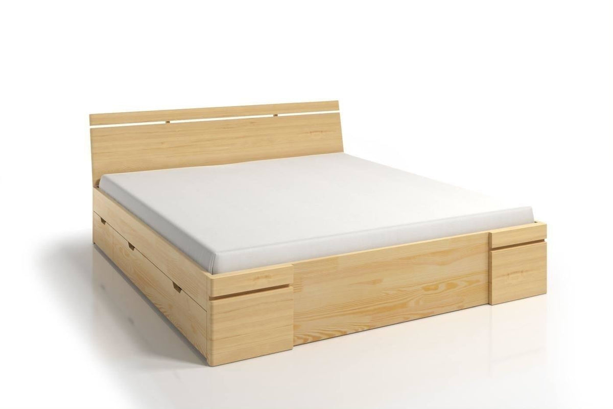 SPARTA Pine Maxi Bed with 4 Drawers
