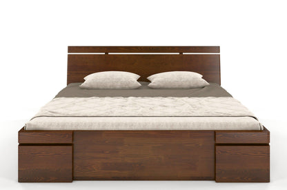 SPARTA Pine Maxi Bed with 4 Drawers