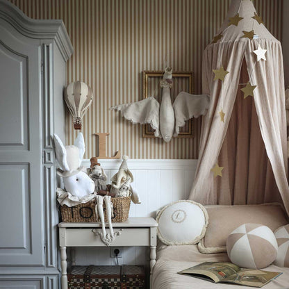Simple Vintage Stripes Beige Brown Wallpaper