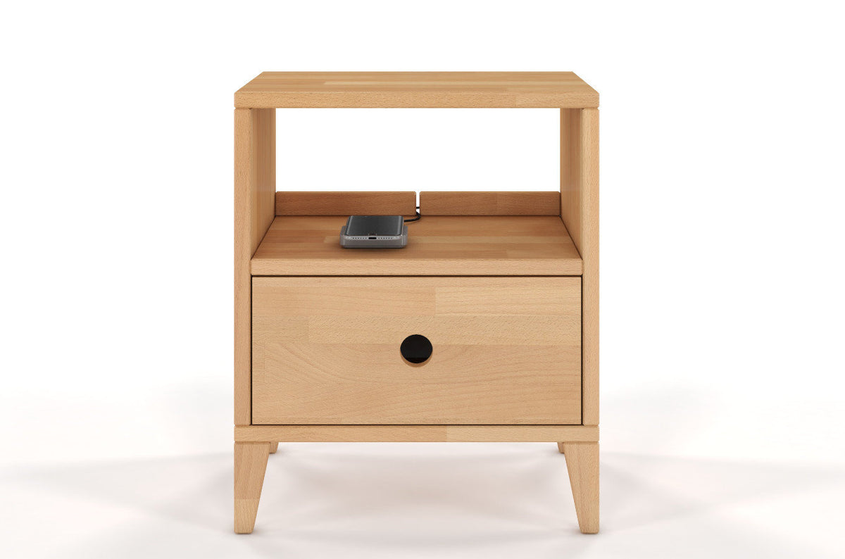 SUND Beech Bedside Cabinet