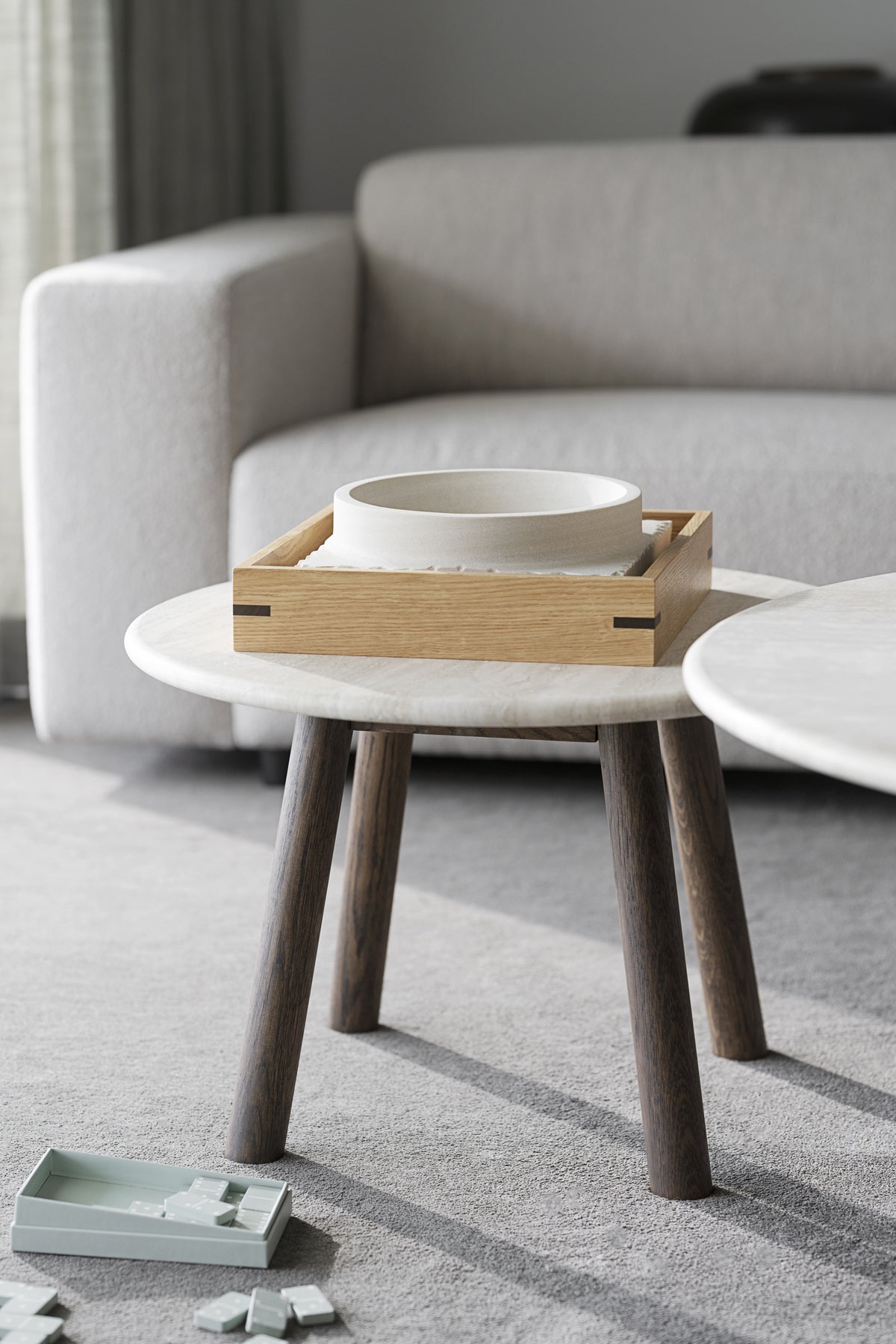 Taransay Travertine Coffee Table Ø60 cm