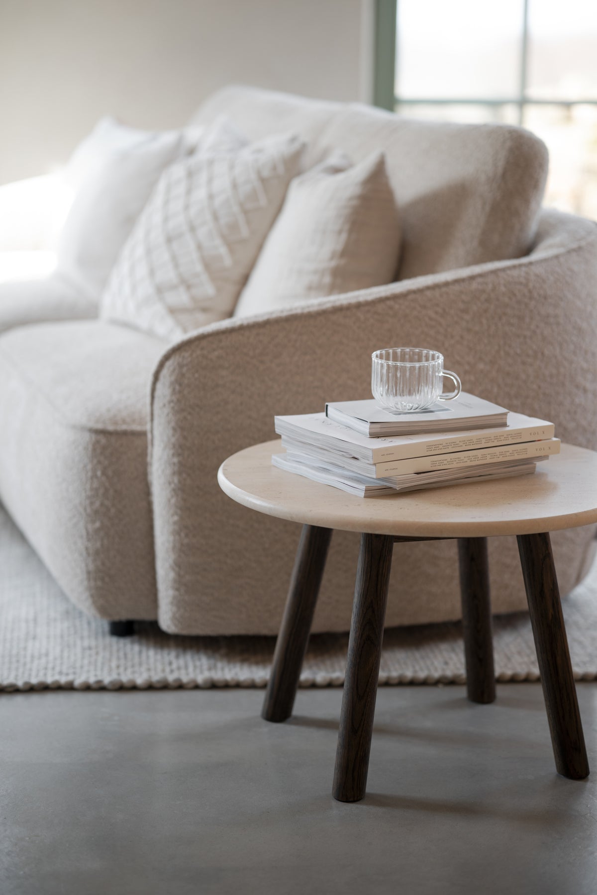 Taransay Travertine Coffee Table Ø60 cm
