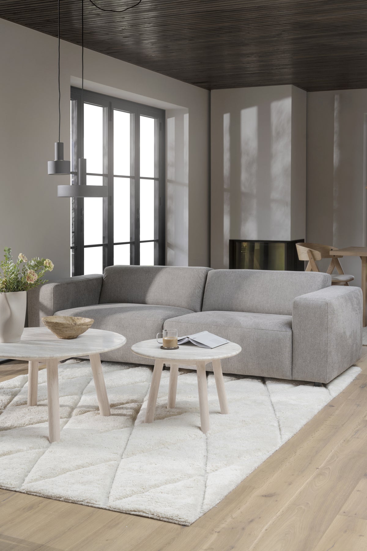 Taransay Travertine Coffee Table Ø90 cm