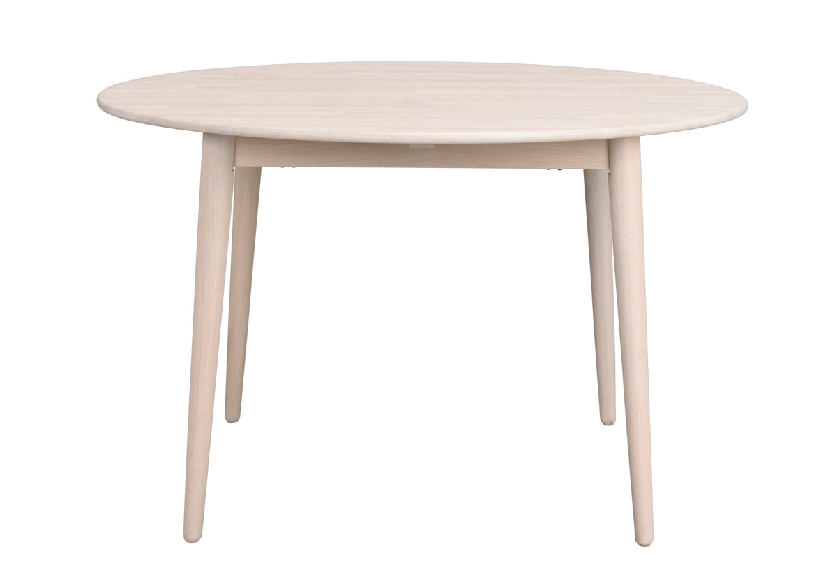 Tyler Round Extendable Dining Table Ø120 cm – Whitewash Oak
