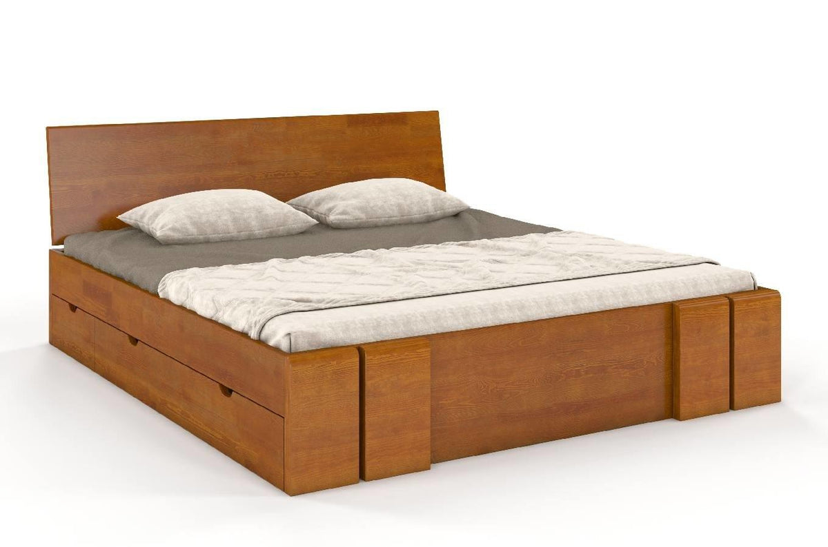 VESTRE Pine Maxi Bed with 4 Drawers