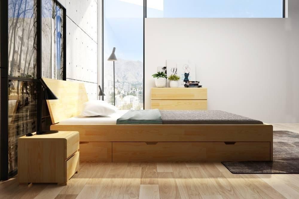 VESTRE Pine Maxi Bed with 4 Drawers