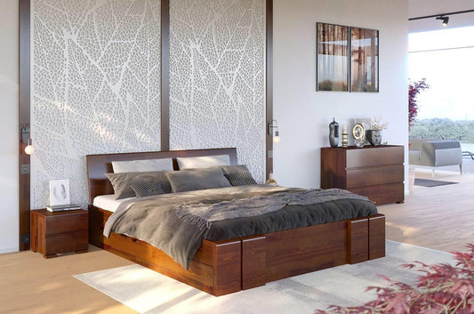 VESTRE Pine Maxi Bed with 4 Drawers