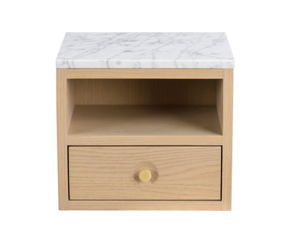 Whitmore Wall-Mounted Bedside Table – Whitewash Oak