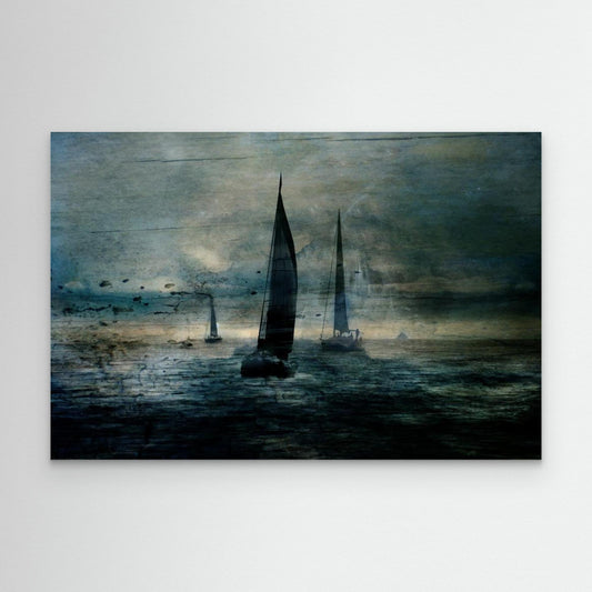 Sailing boats in the bay by Natalia