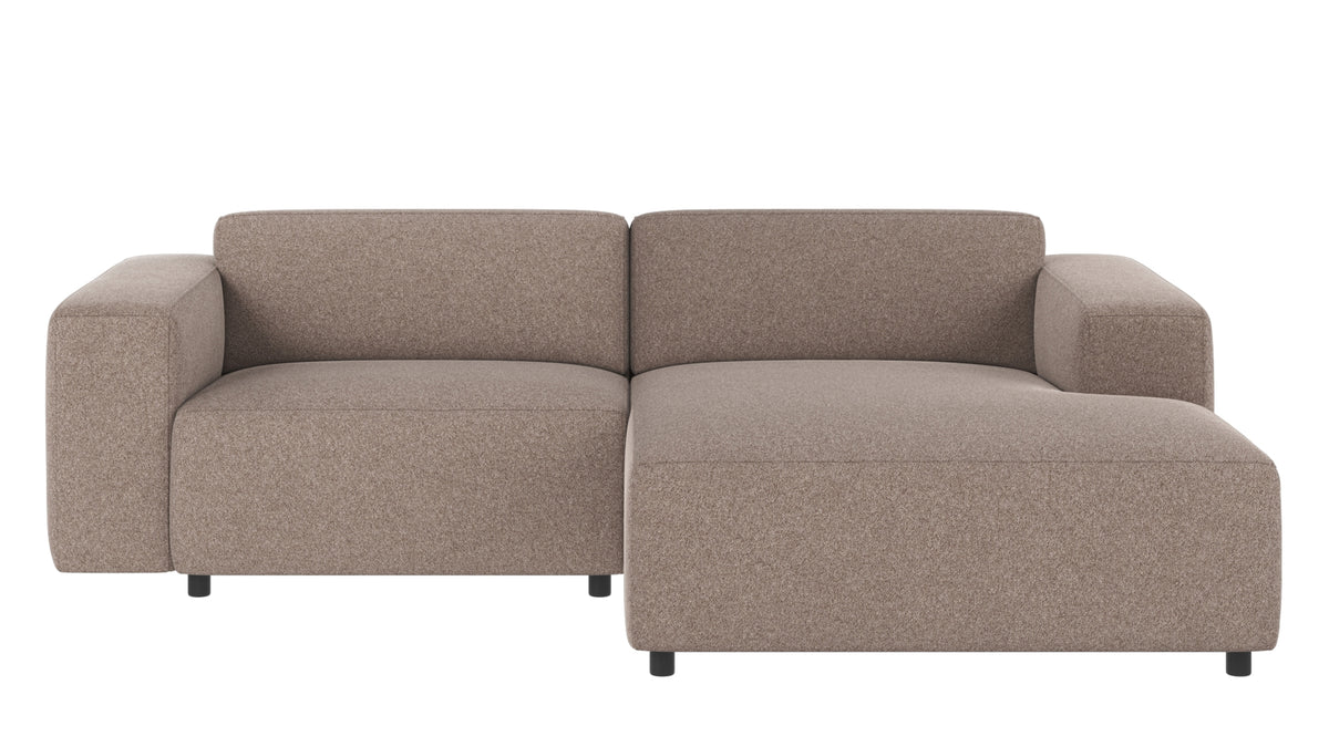 Willard 3-Seater Modular Sofa with Chaise Longue – Beige / Right-hand chaise