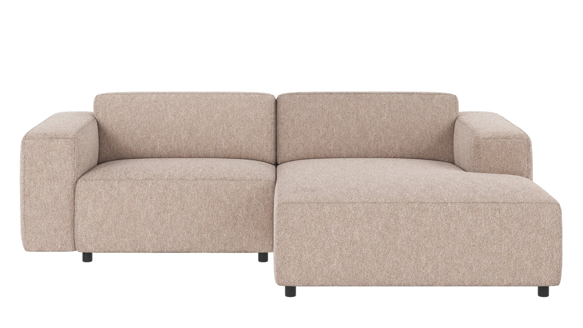 Willard 3-Seater Modular Sofa with Chaise Longue – Light Beige / Right-hand chaise