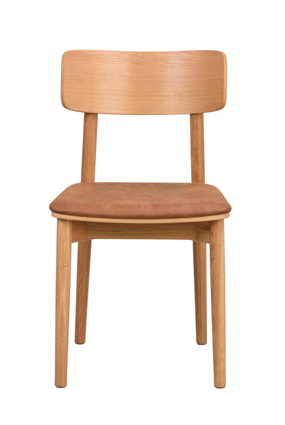 Wolcott Dining Chair (Set of 2) – Natural Oak / Brown