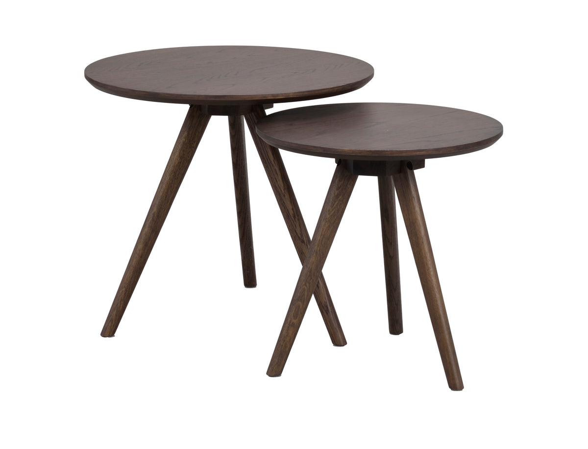 Yumi Nesting Tables – Brown Oak