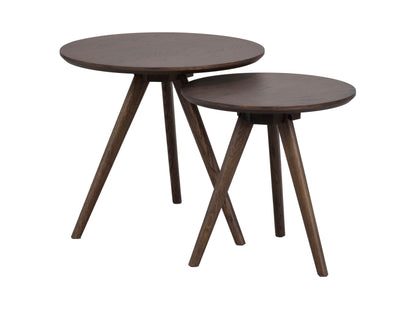 Yumi Nesting Tables – Brown Oak